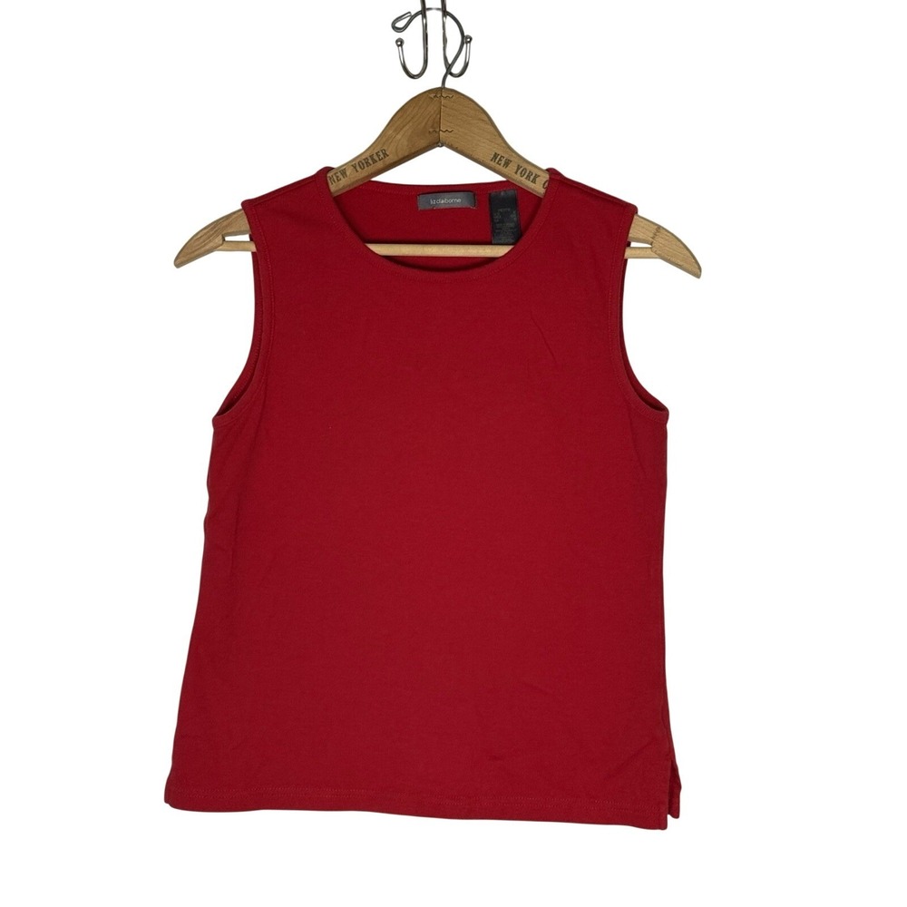 Liz Claiborne Sleeveless Tank Knit Top Size Small Red